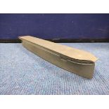 1:300 scale model hull of HMS Argus made by J M Beaton of Aberdour, 58cm long