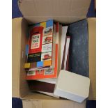 Box of postage stamps to include Stanley Gibbons reference books.