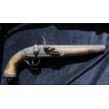 Belgian - Early 19thc Century army service flintlock pistol in relic condition. Heavily rusted and