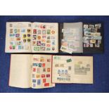 Four folders of world postage stamps mostly modern including cyprus, Canada etc (4)