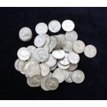 .900 Silver USA job lot comprising of quarters and dimes to include six standing liberty quarters.