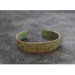 Early 11th century Viking Arm ring / bangle of bronze construction with deep patination and