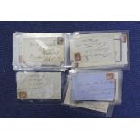 Collection of Victorian correspondence all with Penny Red stamps