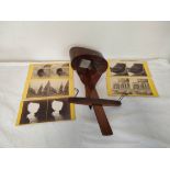 Antique late Victorian Stereoscope wooden slide viewer complete with five slides by G.W.W Aberdeen