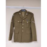 British Army uniform jacket with H Edgard and Son Ltd label dated 1966 "Size 21", having Gaunt of