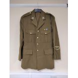 British Army uniform jacket with H Edgard and Son Ltd label dated 1962 "Size 39", having Firmin of