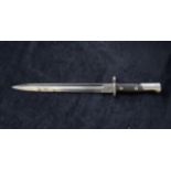 Belgian M1924 Mauser bayonet lacking scabbard. This bayonet is of the rarer short variety with the