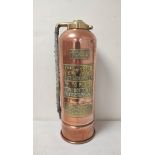 Antique 1920s copper fire extinguisher "The Empire Fire Extinguisher" 350lb by John Kerr & Co of