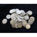 Great Britain .500 silver. Collection of post 1920 shillings to include three florins 343g gross