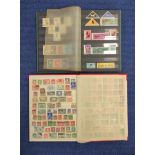 Two folders of world postage stamps mostly modern and to include Falkland Isles, USA and Poland.