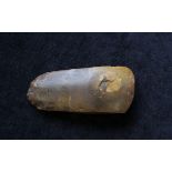 Neolithic- Polished axe head of amber coloured flint likely Danish in origin. 15cm.