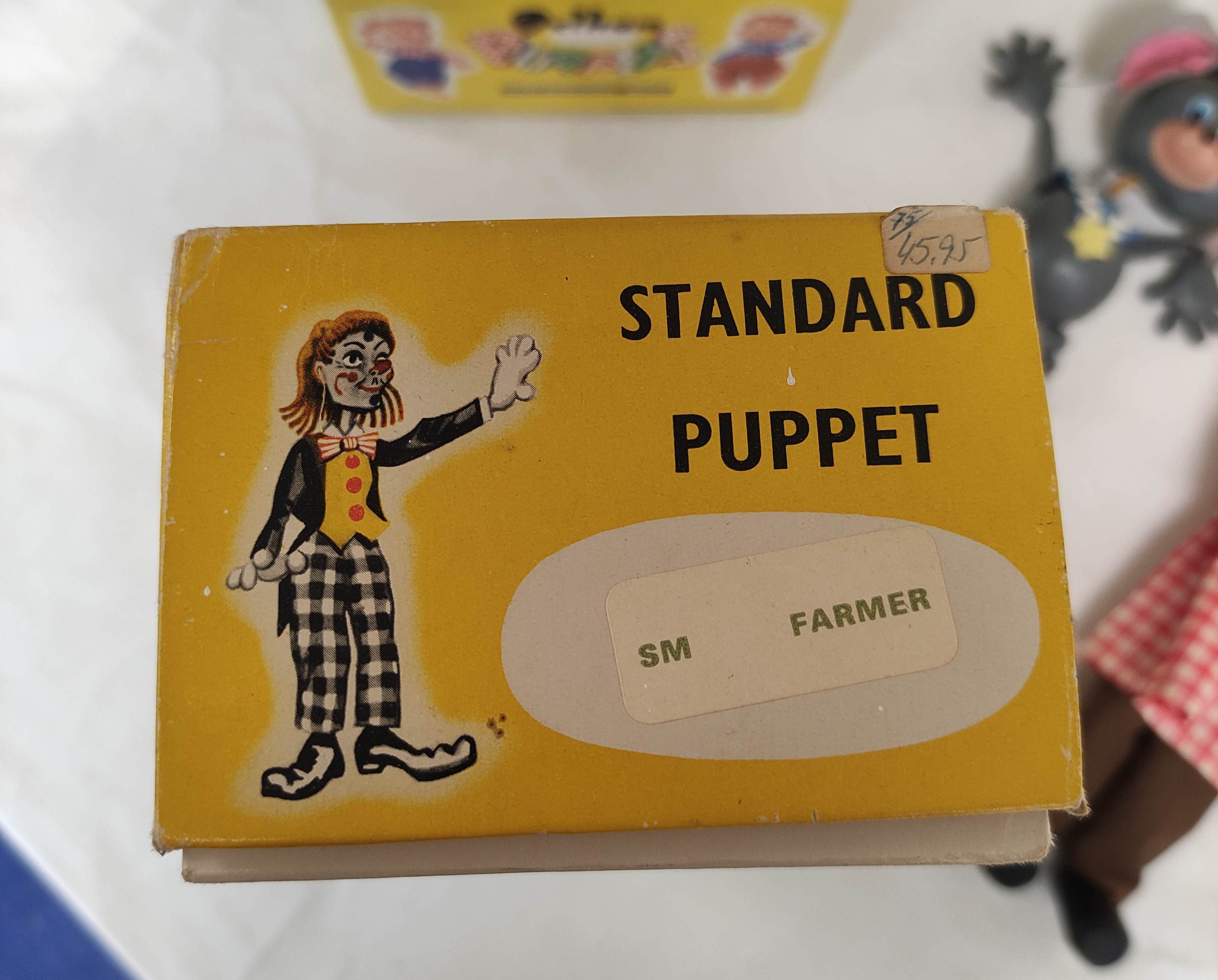 Collection of vintage boxed Pelham puppets including A9 Mouse, SM Farmer, SL3 Fairy, SL10 Wicked - Image 6 of 6