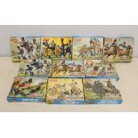 Quantity of boxed Airfix models mostly of historical infantry, to include S37 Waterloo French