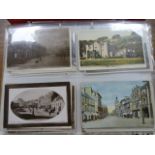 POSTCARDS.  Album of 224 vintage topographical postcards mainly of the Border towns incl. Hawick,
