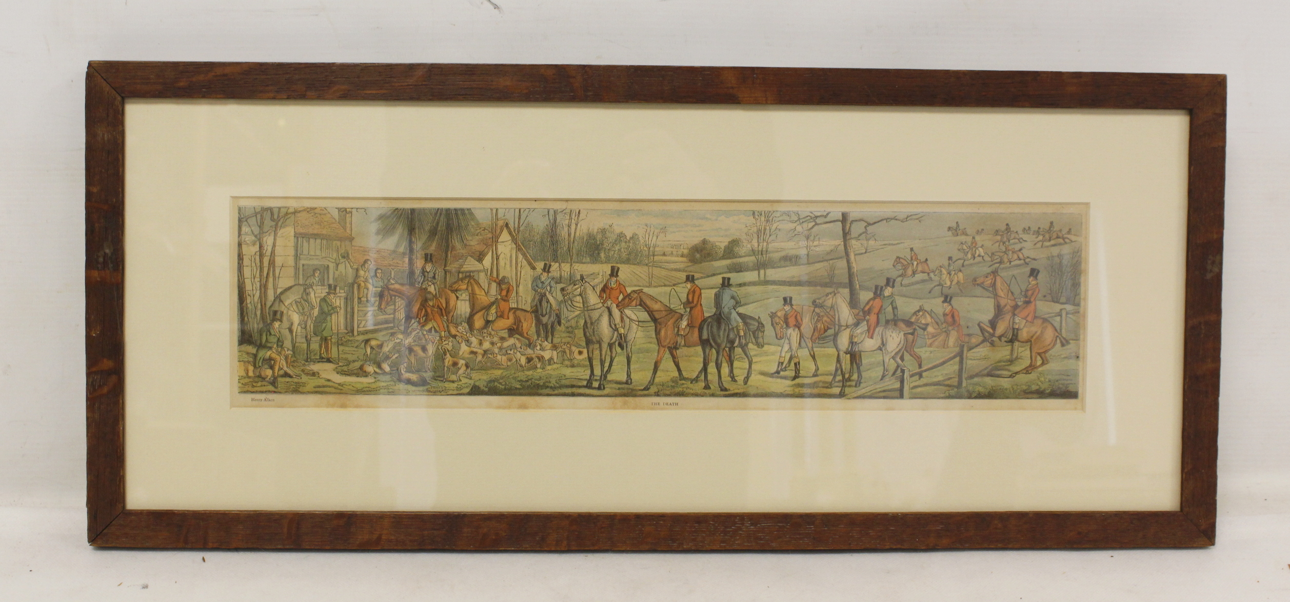 After Henry Alken - a set of three colour engravings of hunting scenes ; 'The Meet', 'Full Cry' - Image 5 of 10