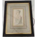 GEORGE HOWARD, 9TH EARL OF CARLISLE (1843-1911). Lady Aurea McLeod (nee Howard), portrait. Pencil.