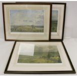 After Lionel Edwards - Three colour prints of hunting scenes ; 'The Dumfriesshire', 'The Buccleugh