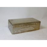 Silver cigarette box with cushion cover, plain, Birmingham 1940.