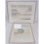 Bob Sanders - 'Mountain Stream' and 'Misty Trees', two original colour prints , signed in pencil and