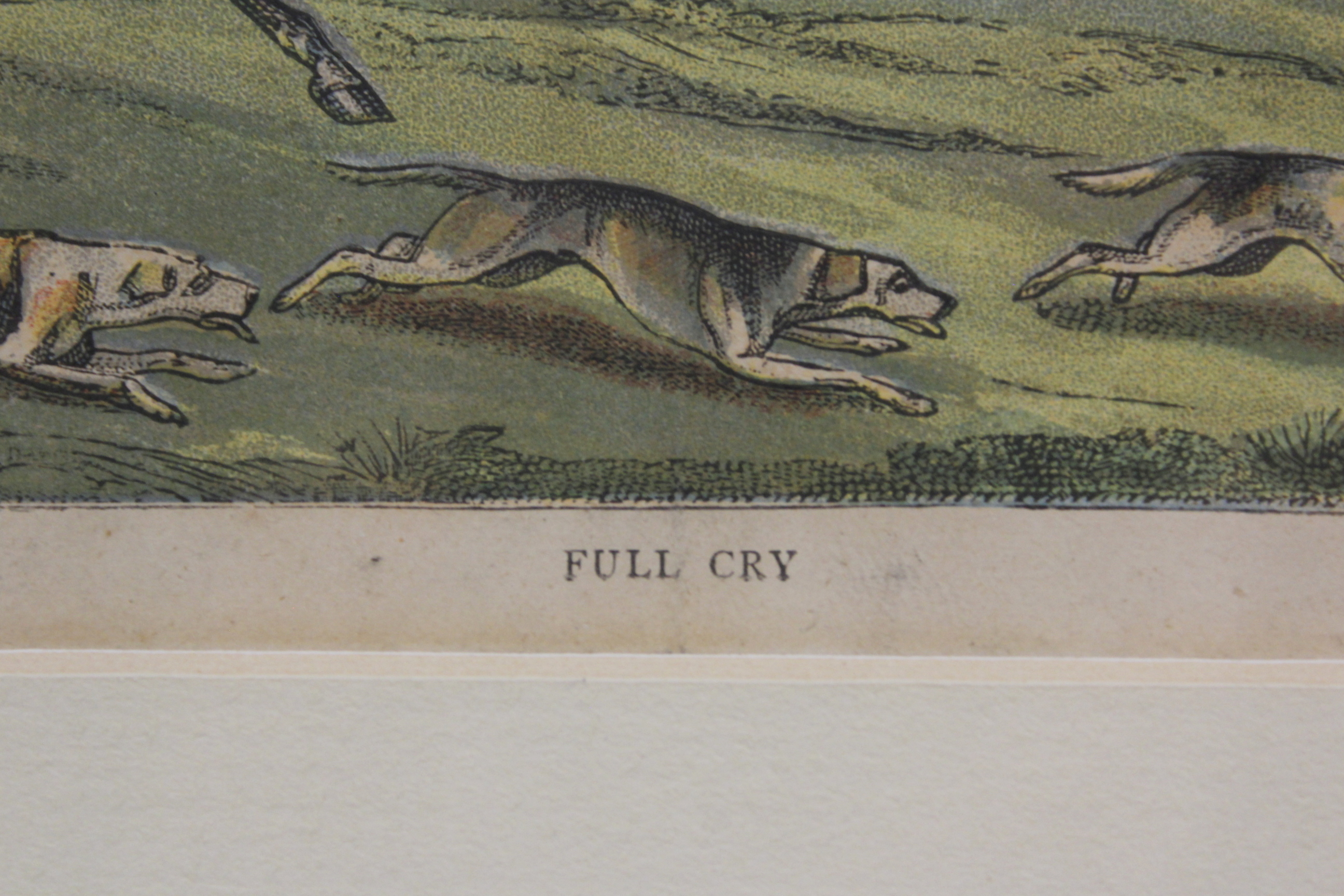 After Henry Alken - a set of three colour engravings of hunting scenes ; 'The Meet', 'Full Cry' - Image 9 of 10