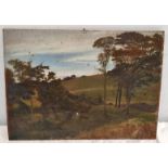 GEORGE HOWARD, 9TH EARL OF CARLISLE (1843-1911). English landscape, possibly Devon. Oil on panel.