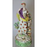 18th century Derby porcelain figure of "Minerva", c.1765, decorated in polychrome enamels and gilt