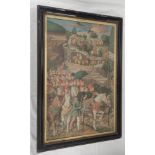 ARUNDEL SOCIETY.  Colour print, part of the Procession of the Magi by Benozzo Gozzoli, 75cm x 46cm.