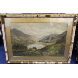 WARD HEYS (Exh. 1882-1905) Extensive Lakeland landscape. Watercolour. 60cm x 90cm. Signed and