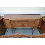 Antique Edwardian mahogany bow fronted sideboard