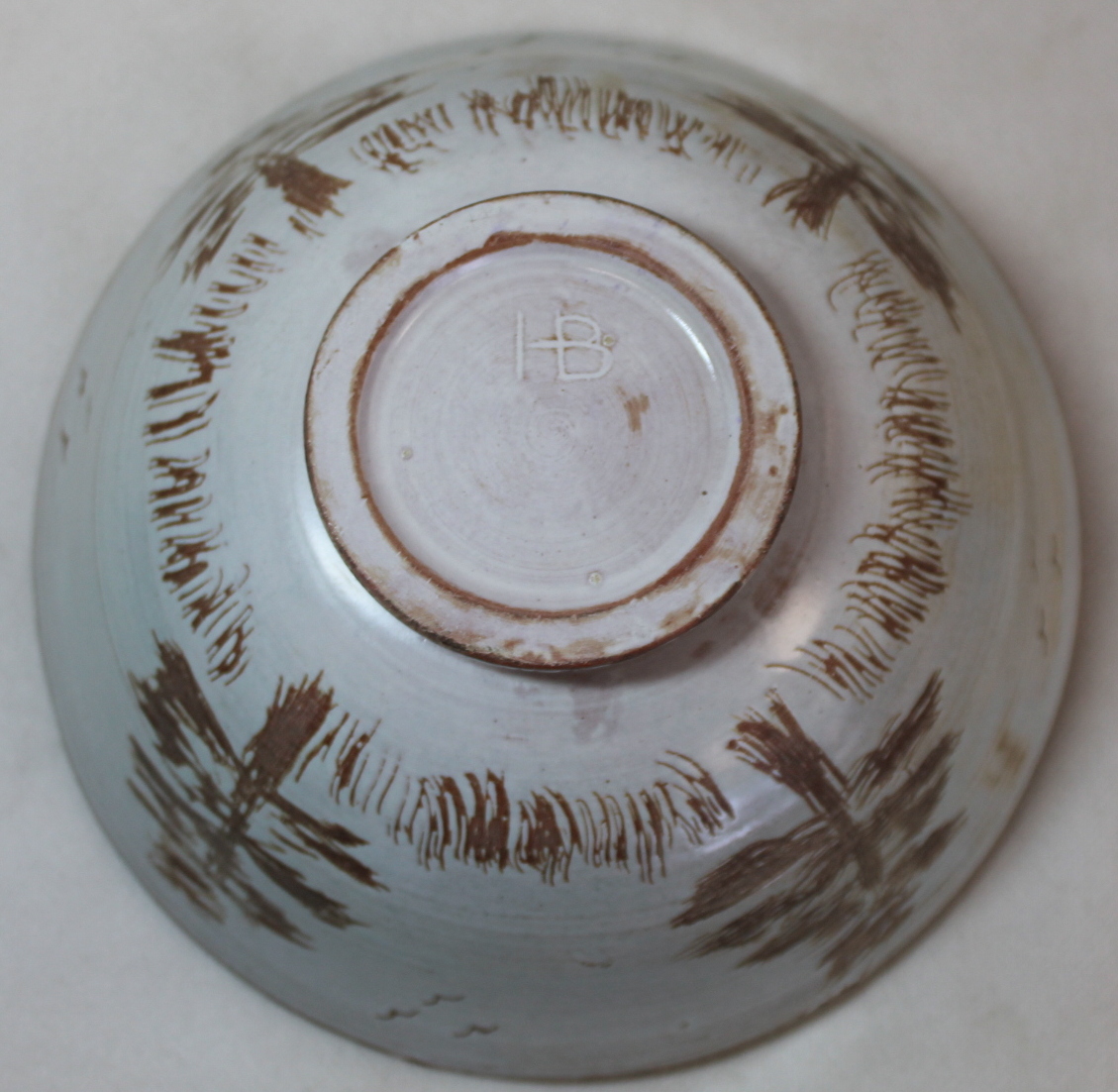 Two studio pottery small circular bowls, both with sgraffito decoration of trees, one with duck - Image 4 of 9