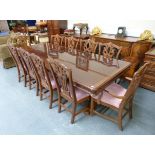 Modern mahogany veneered extending dining table