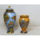 Carlton Ware "Paradise Bird and Tree with Cloud" pattern covered vase of baluster form decorated