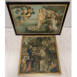 ARUNDEL SOCIETY.  Colour print, Venus by Botticelli, 40cm x 63cm; also another.  (2).