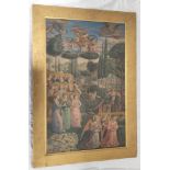 ARUNDEL SOCIETY.  Colour print, Angels Adoring by Benozzo Gozzoli, 77cm x 47cm.