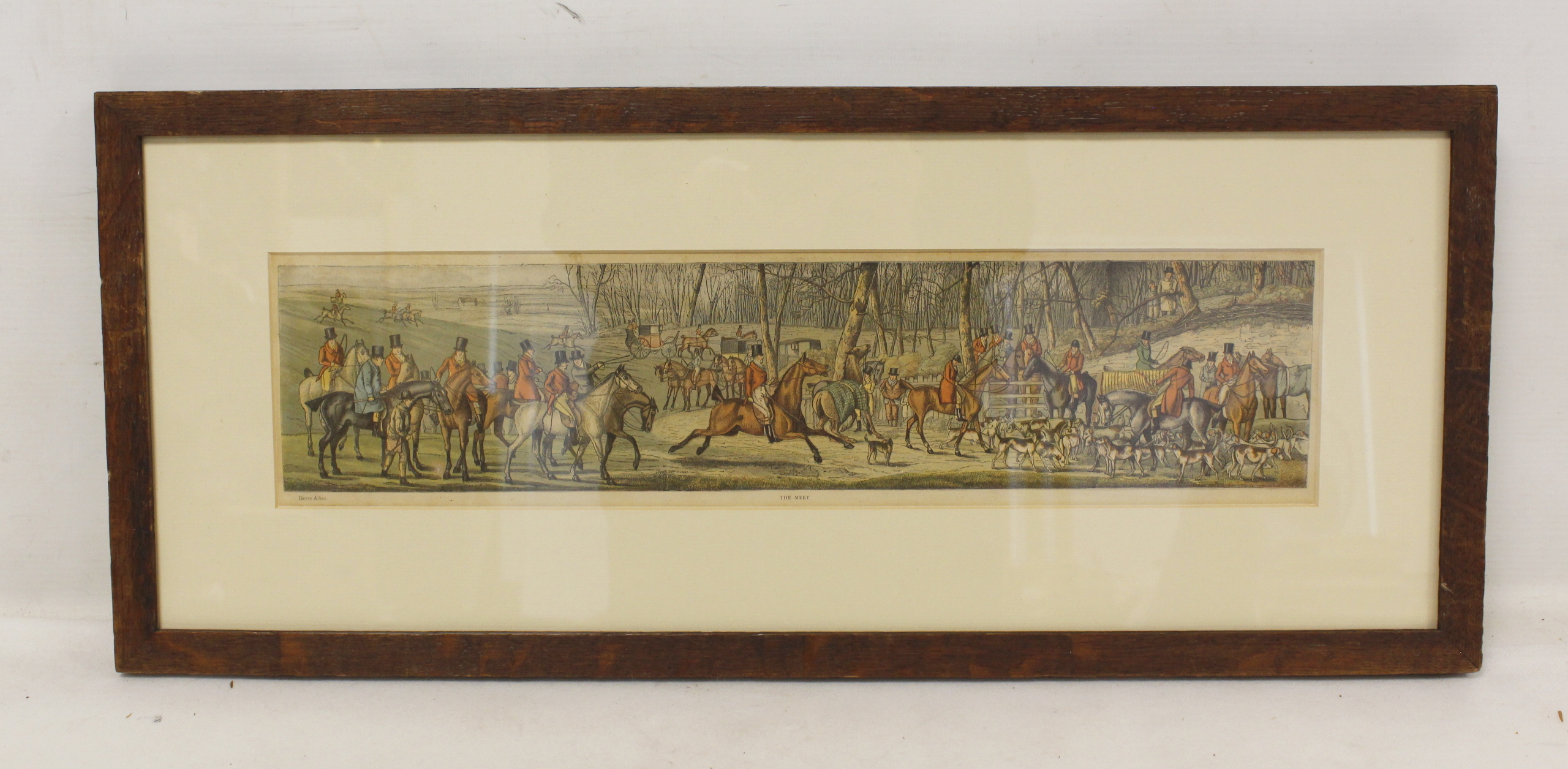 After Henry Alken - a set of three colour engravings of hunting scenes ; 'The Meet', 'Full Cry' - Image 2 of 10