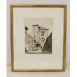 IAN STRANG (1886 - 1952) Hotel de la Lune. Pencil. 29cm x 23cm. Signed and inscribed with title