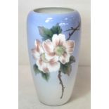 Danish Royal Copenhagen porcelain vase decorated with dog roses and a butterfly, no. 2630/1049,