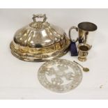 Old Sheffield meat dish cover by Padley Parkin & Co., c.1830 and various other items.