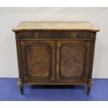 Edwardian mahogany cabinet with a pair of panelled doors  85cm wide, 82cm high, 45cm deep