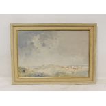 J BURMAN ( SUSSEX 20TH CENTURY ) Beach scene with dunes. Oil on board. 36cm x 54cm. Signed.