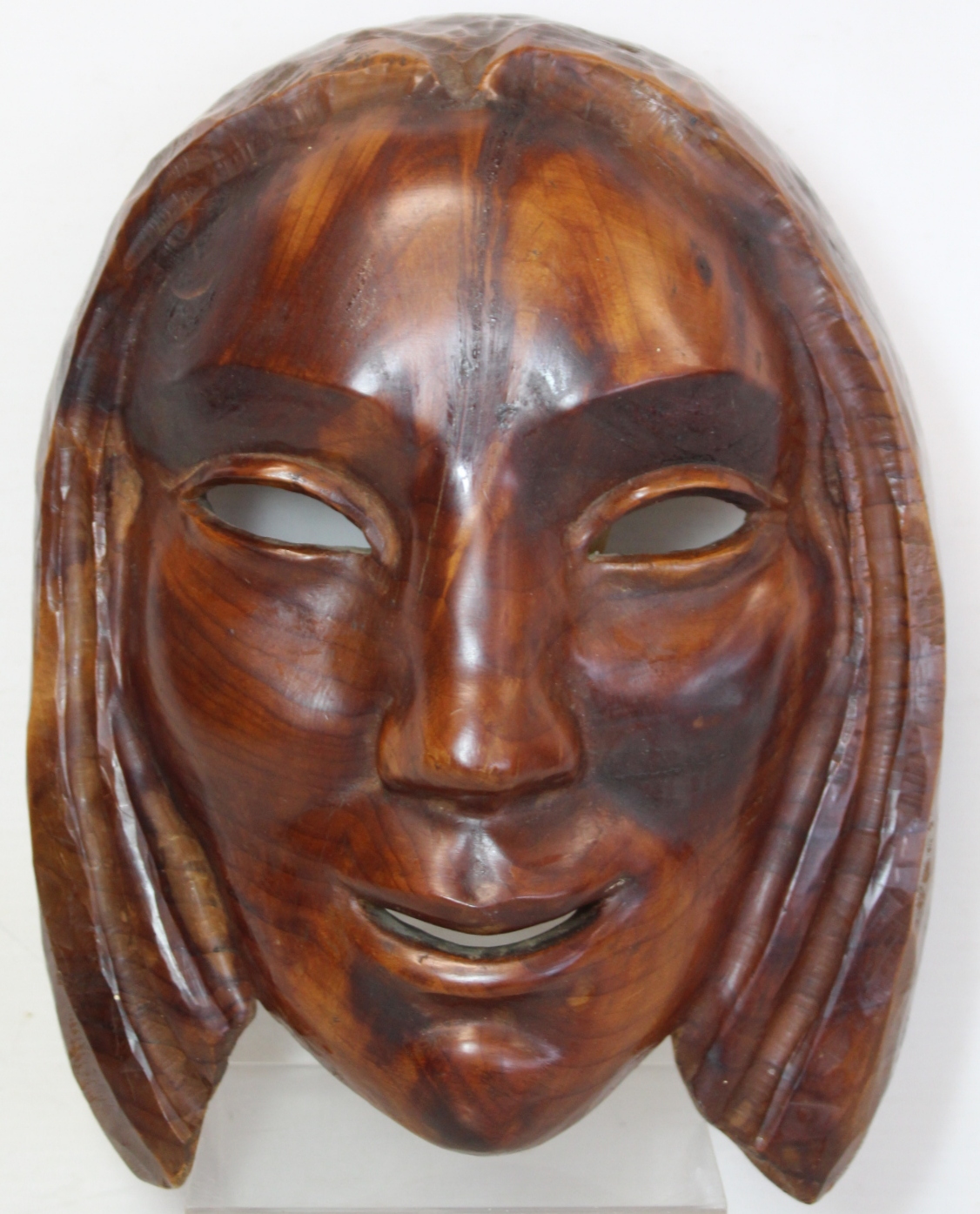WILLI SOUKOP, R.A. (1907-95).  A carved wooden mask of a girl, signed and dated 1935, 24cm x 18cm. - Image 2 of 16