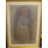 H. A. MATHERS Portrait of a Victorian Lady. Pastel. 96cm x 61cm. Signed and dated 1890.