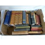 Various.  A carton of various vols. incl. some UK guides & topography, calf bound, etc.