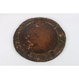 Nigerian, Yoruba, Opon Ifa, wooden divination dish, the rim carved with incised geometric panels and