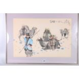 Chinese Contemporary Watercolour Camel Trader Signed and sealed, 45cm x 67cm