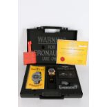 Breitling Emergency wristwatch, K56321, the black dial having two digital displays, rotating 18k