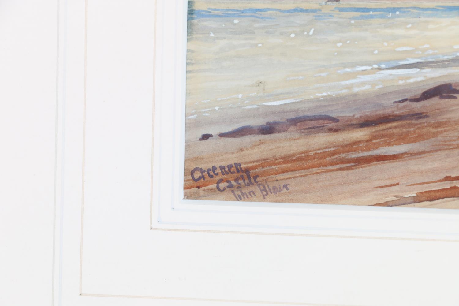 JOHN BLAIR (1850-1934),  Greenen Castle,  Signed watercolour, 17cm x 25cm - Image 3 of 4