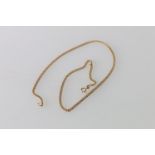 9ct gold curb link neck chain 41cm long, 9.4g