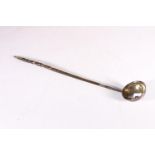 Scottish Provincial white metal toddy ladle, the bowl stamped "CE ELN", possibly for Elgin, the