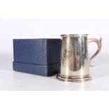 Contemporary silver tankard commemorating the 1981 Royal Wedding with incised crests by St James